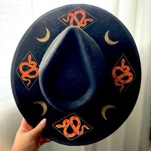 COPY - Olive & Pique hand painted wide brimmed hat